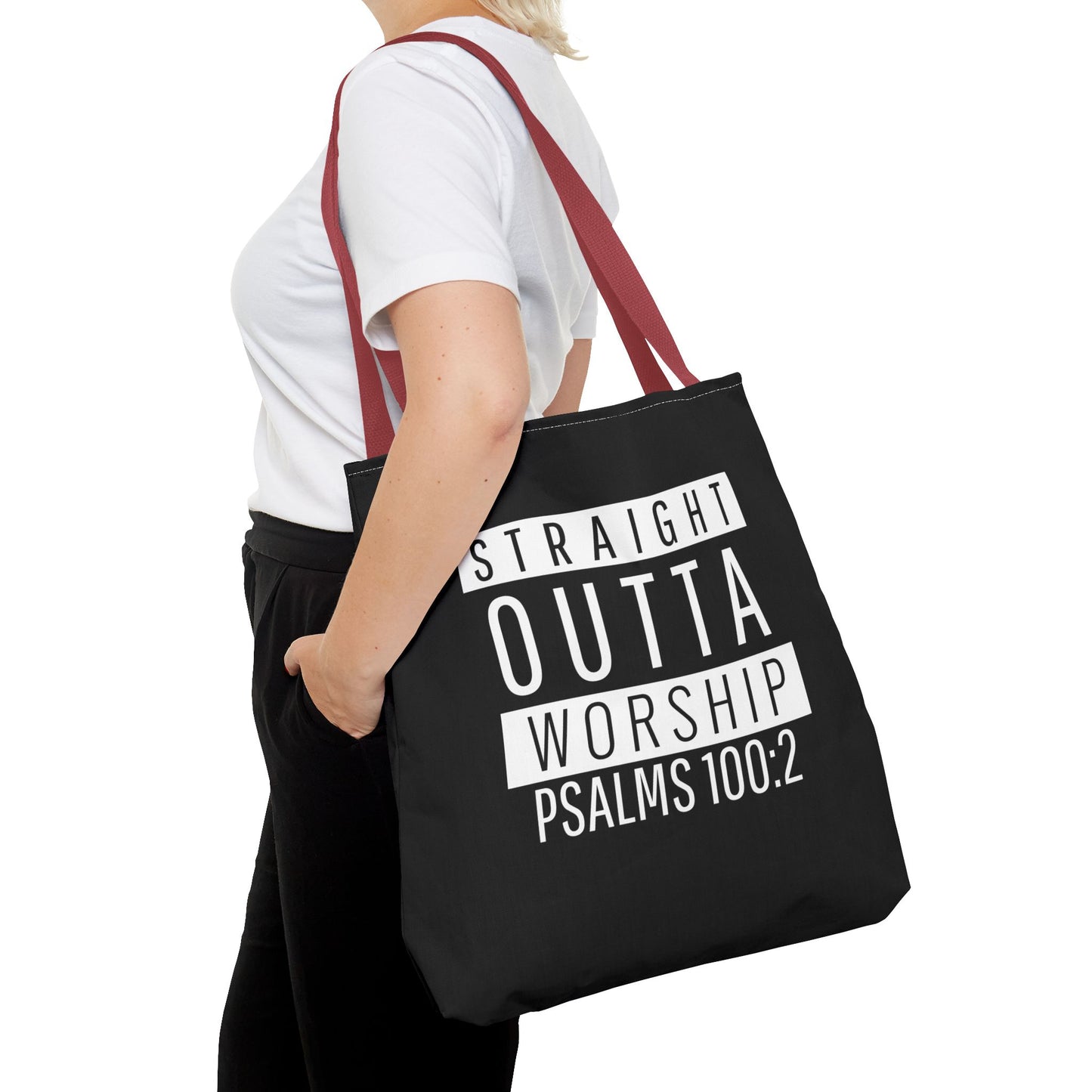 "Straight Outta Worship" Tote