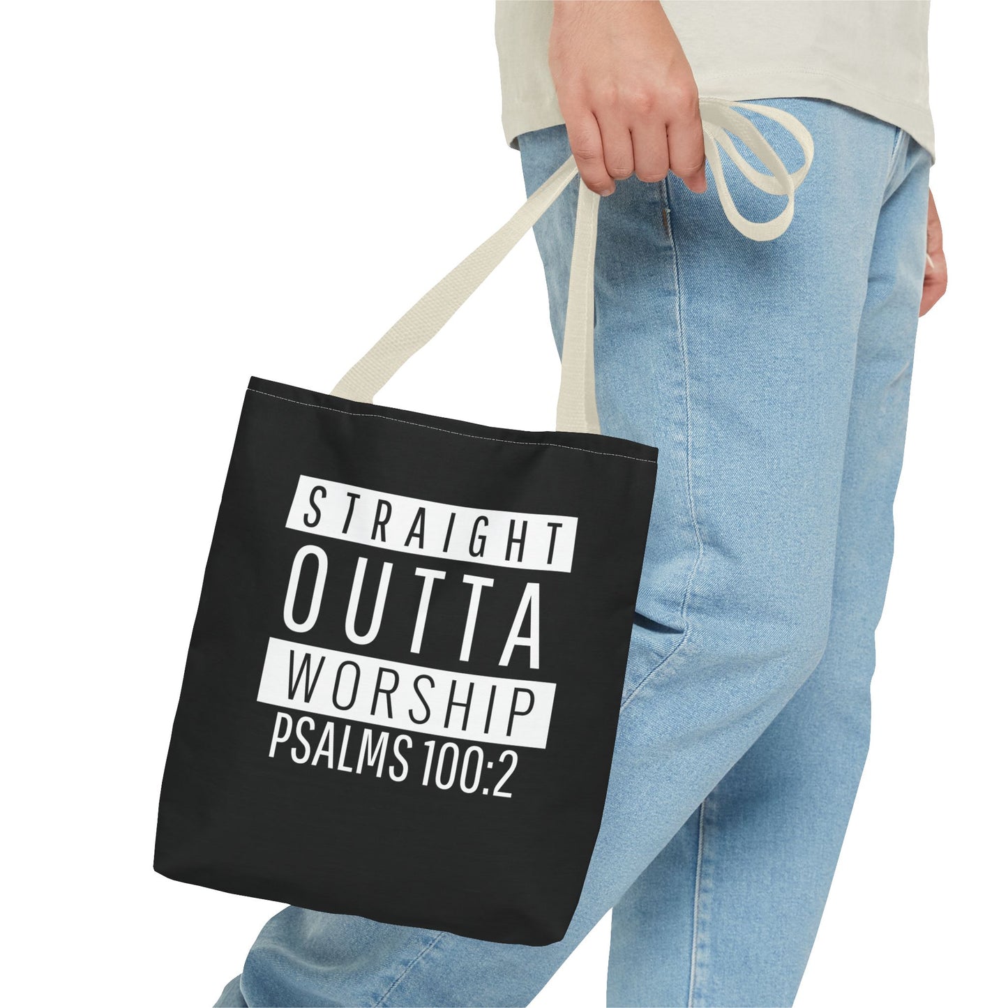 "Straight Outta Worship" Tote