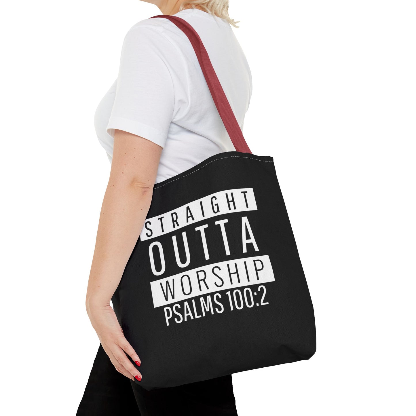 "Straight Outta Worship" Tote