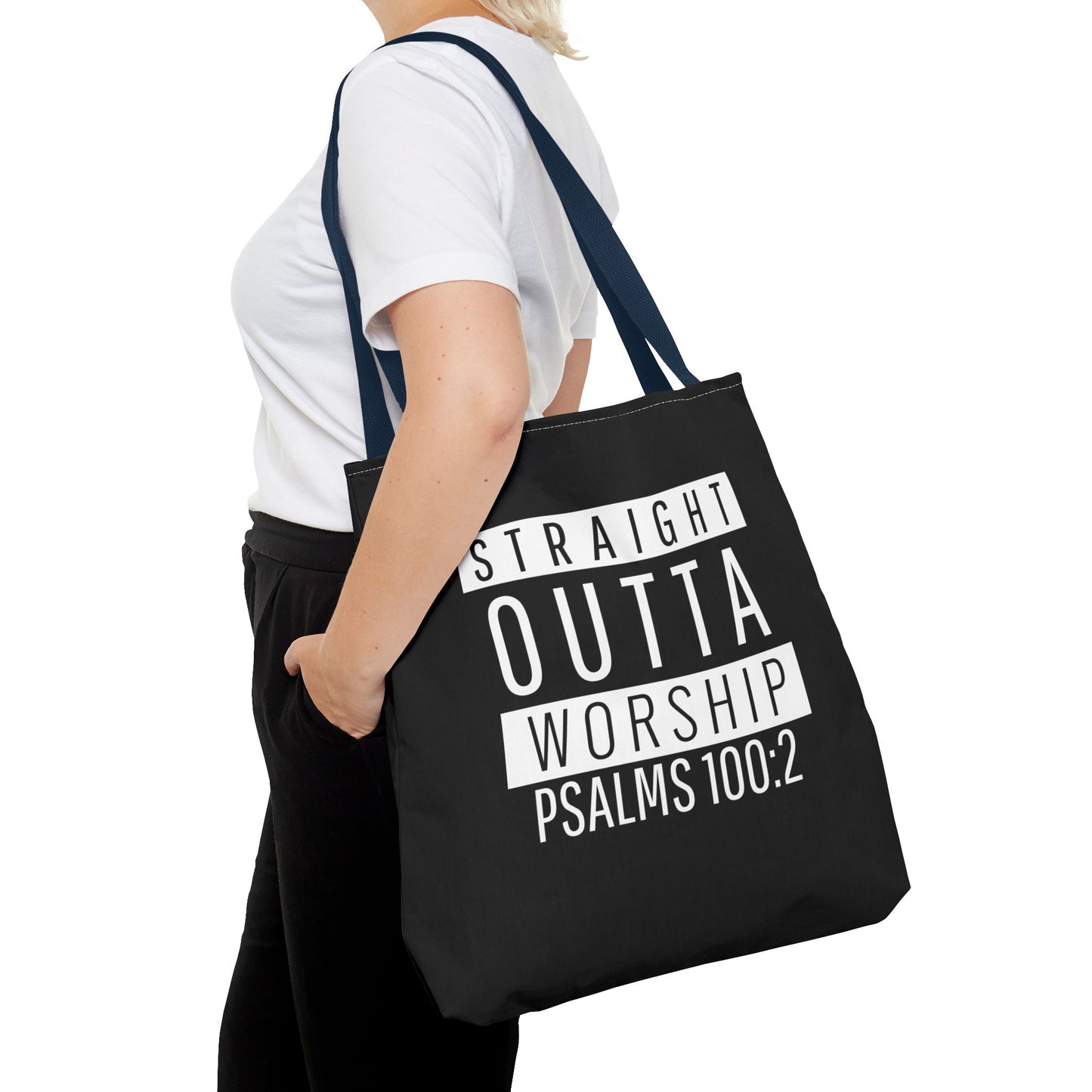 "Straight Outta Worship" Tote