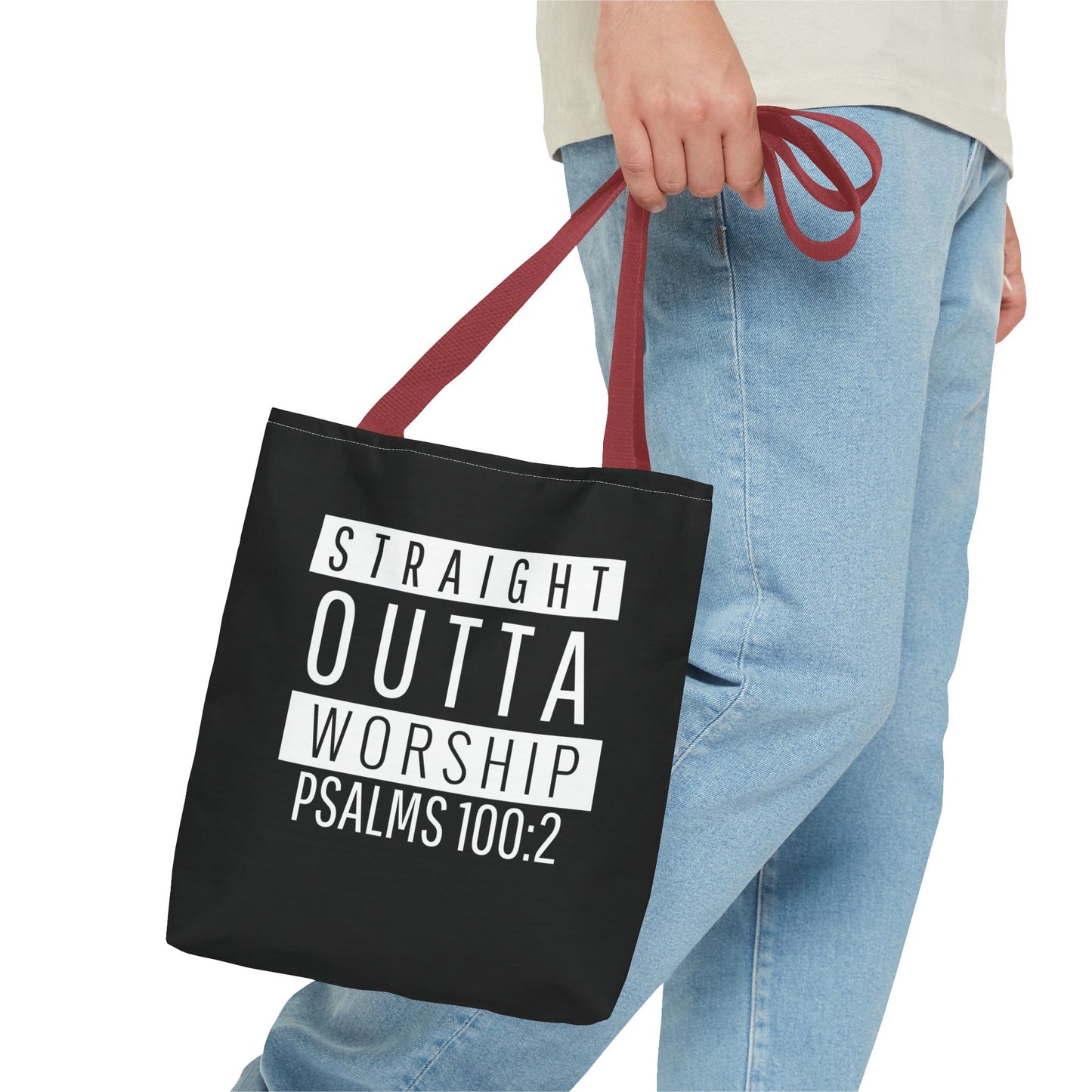 "Straight Outta Worship" Tote